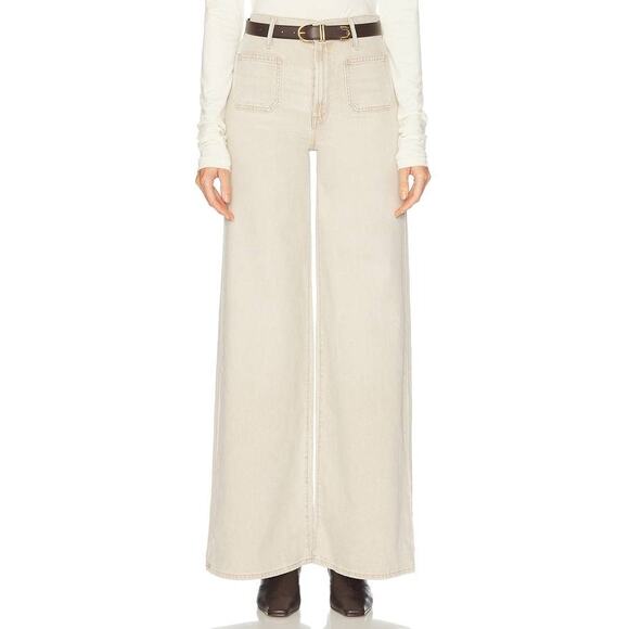 Mother Patch Pocket Undercover Sneak Jeans in Caramel 24 - Picture 1 of 5